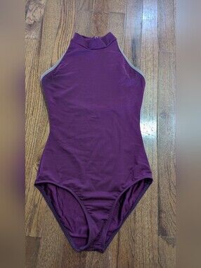 Plum Halter One-Piece Leotard Mariia Crown